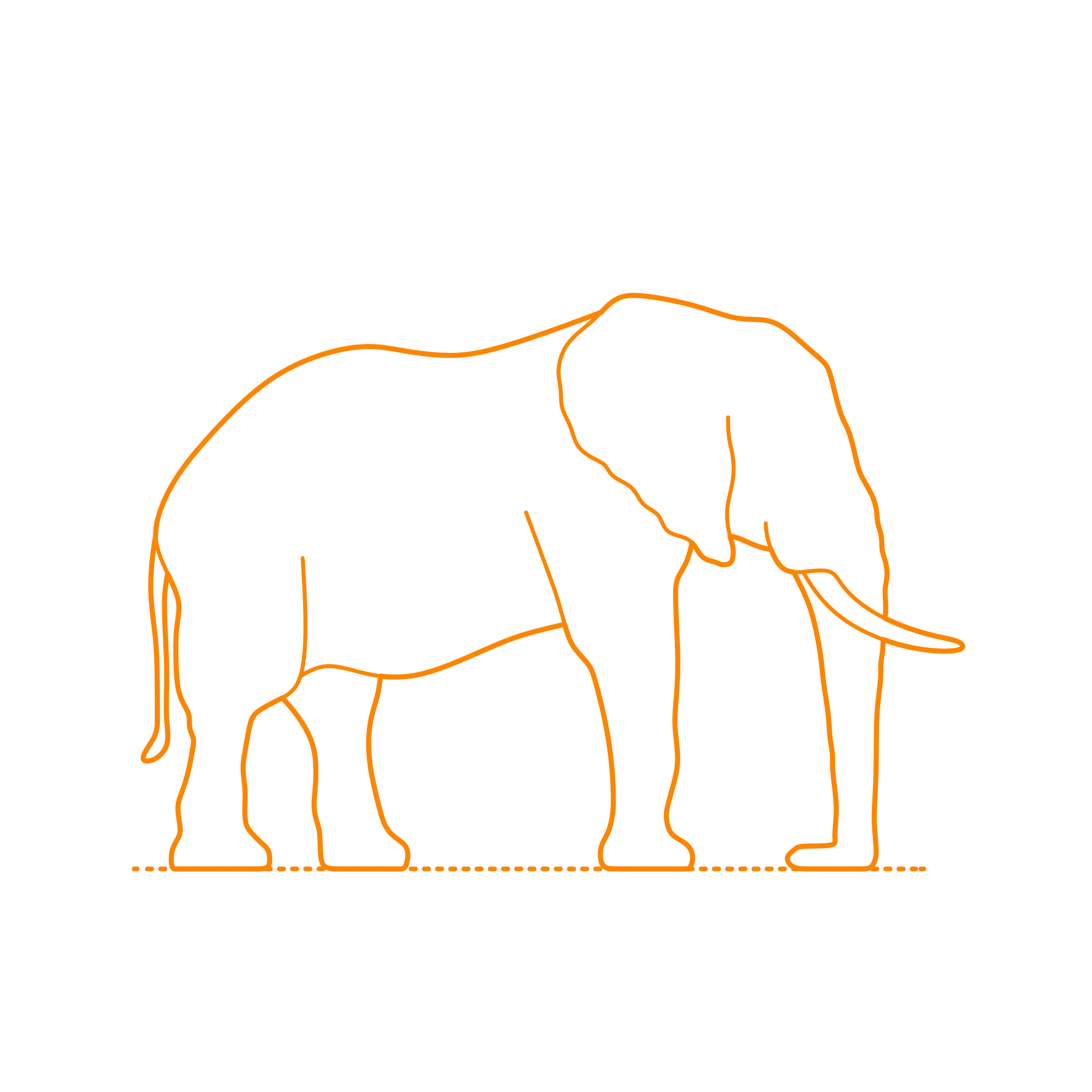 Animals Elephants African Bush Elephant Sketch Svg Vector Free Vectors